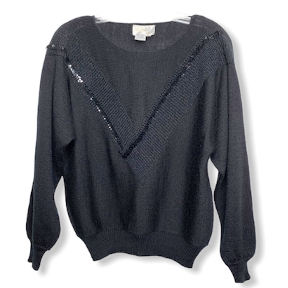 Lilly of California Black Sweater Women’s Size Small Long Sleeve